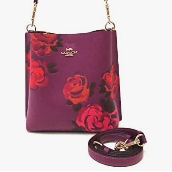 Coach Mollie 22 Bucket Bag Roses Crossbody - Picture 9 of 11